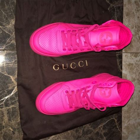 hot pink gucci sneakers|pink gucci sneakers for sale.